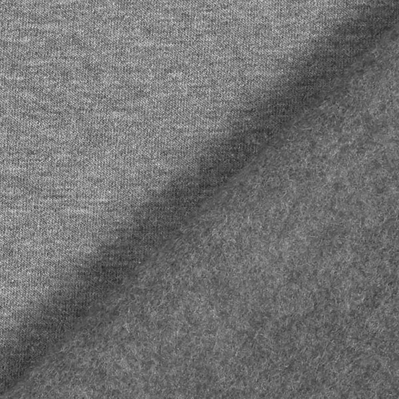 Light Cotton Sweatshirt Fabric Mottled – dark grey,  image number 5