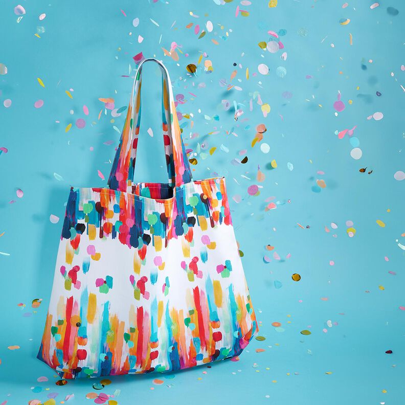 Bags Panel Canvas colourful brush dots – white, image number 10