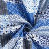 Cotton Cretonne patchwork-look – white/blue,  thumbnail number 4