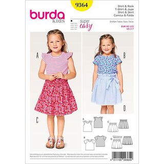 Toddlers' /Childrens' Shirt /Skirt, Burda 9364, 