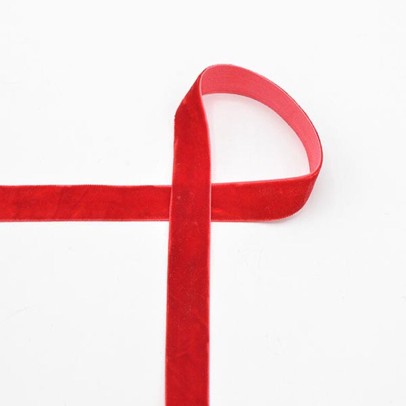 Velvet ribbon [15 mm] – red,  image number 1