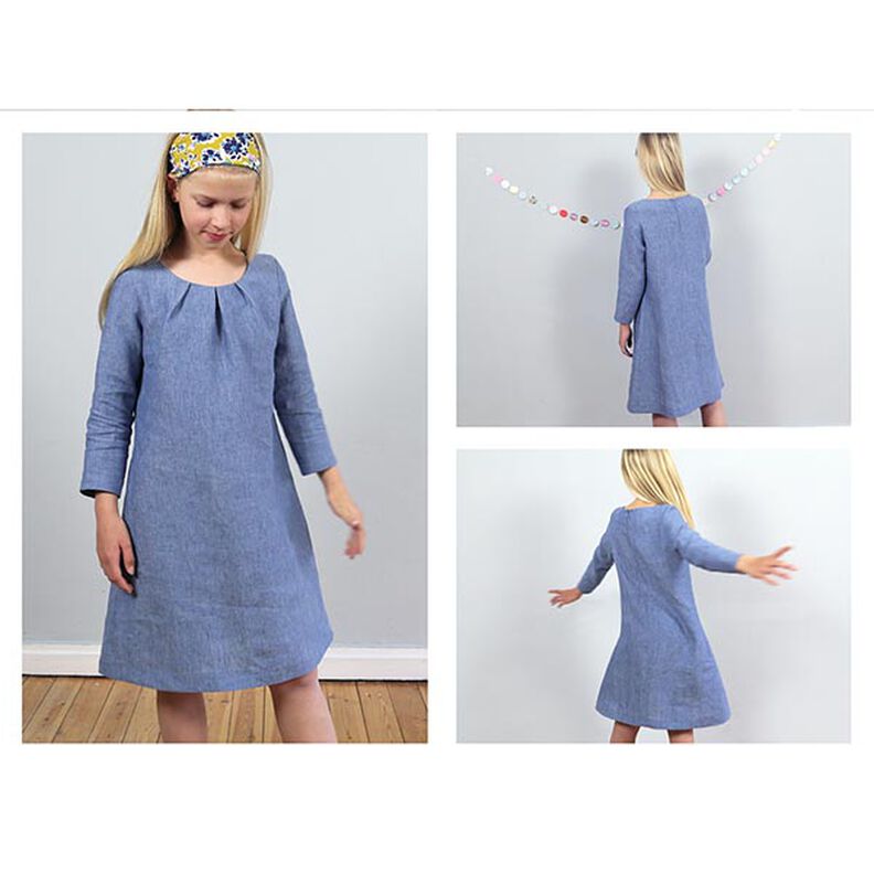 AMELAND Dress with Neckline Pleats | Studio Schnittreif | 86-152,  image number 2
