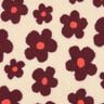 Teddy Fur Flowers | Poppy Fabrics – cashew/burgundy,  thumbnail number 1