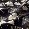 Decor Fabric Jacquard ginkgo leaves – black/gold,  thumbnail number 2