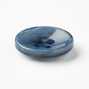 4-hole button marbled [Ø 15 mm] – brilliant blue, 