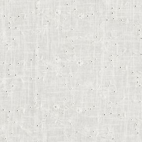 Viscose Linen Blend Broderie Anglaise flower tendrils – ivory, 