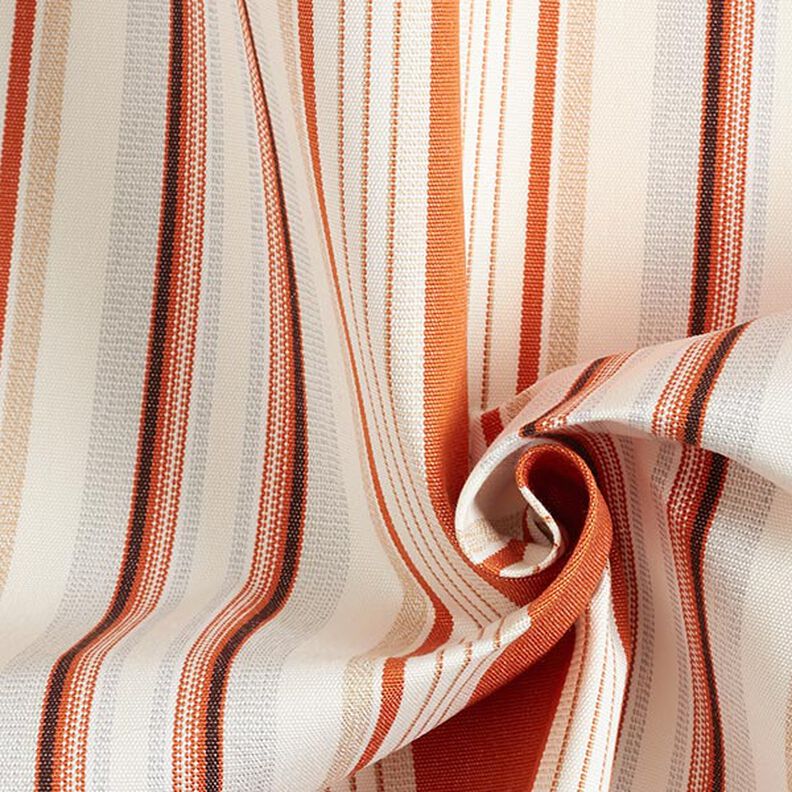 awning fabric melange stripes – terracotta/grey,  image number 4