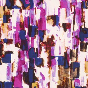 viscose fabric abstract brushstrokes digital print – grape/indigo, 