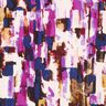 viscose fabric abstract brushstrokes digital print – grape/indigo,  thumbnail number 1