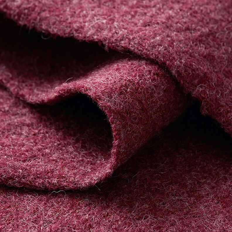 Fulled woollen loden Mottled – burgundy,  image number 4