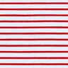 Narrow & Wide Stripes Cotton Jersey – white/red,  thumbnail number 1