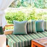 awning fabric Blurred Stripes – fir green/offwhite,  thumbnail number 10