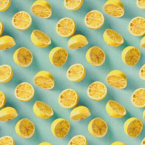 Cotton Poplin fresh lemons – eucalyptus/lemon yellow, 