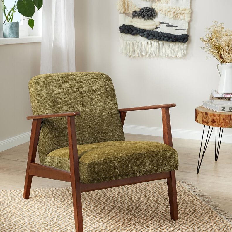 Upholstery Fabric Chenille Plain – olive,  image number 4