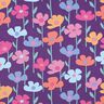 French Terry colourful flowers | Poppy Fabrics – red lilac,  thumbnail number 1