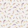 Organic Cotton Poplin feathers and flower branches – ivory,  thumbnail number 1