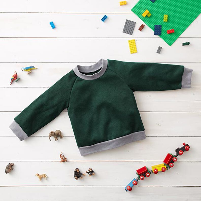 Alpine Fleece Comfy Sweatshirt Plain – dark green,  image number 8