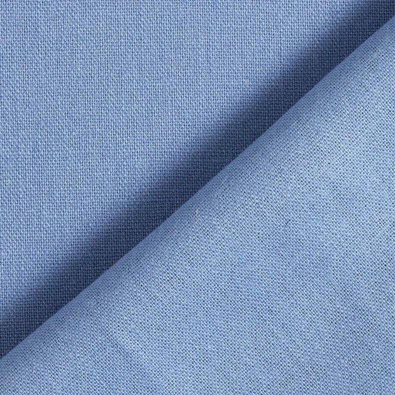 pure heavy linen Plain – light wash denim blue,  image number 3