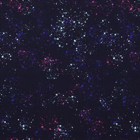 Cotton Jersey Colourful Splashes | Glitzerpüppi  – midnight blue/blue lilac, 