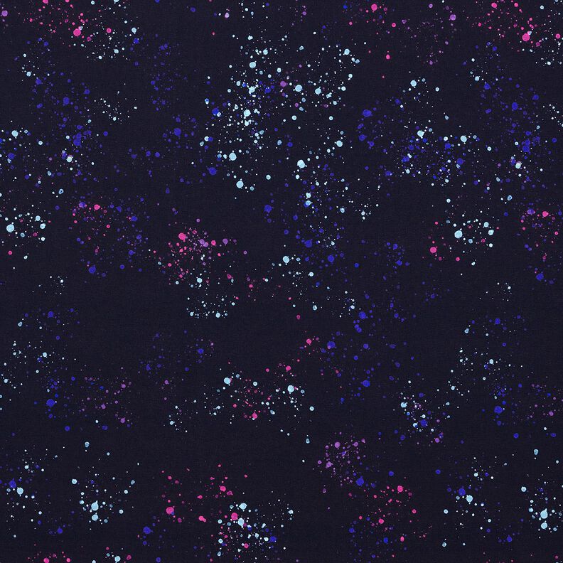 Cotton Jersey Colourful Splashes | Glitzerpüppi  – midnight blue/blue lilac,  image number 1