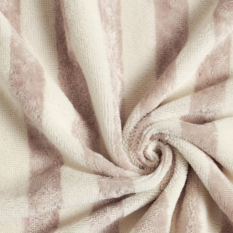 Towelling Fabric Bamboo Block Stripes – almond/light taupe, image number 4