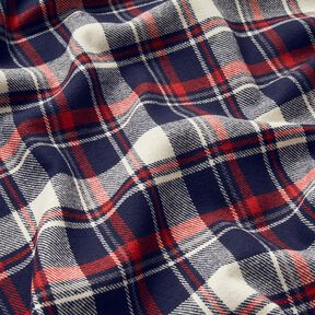 Cotton Flannel checked – blue-black/carmine, 