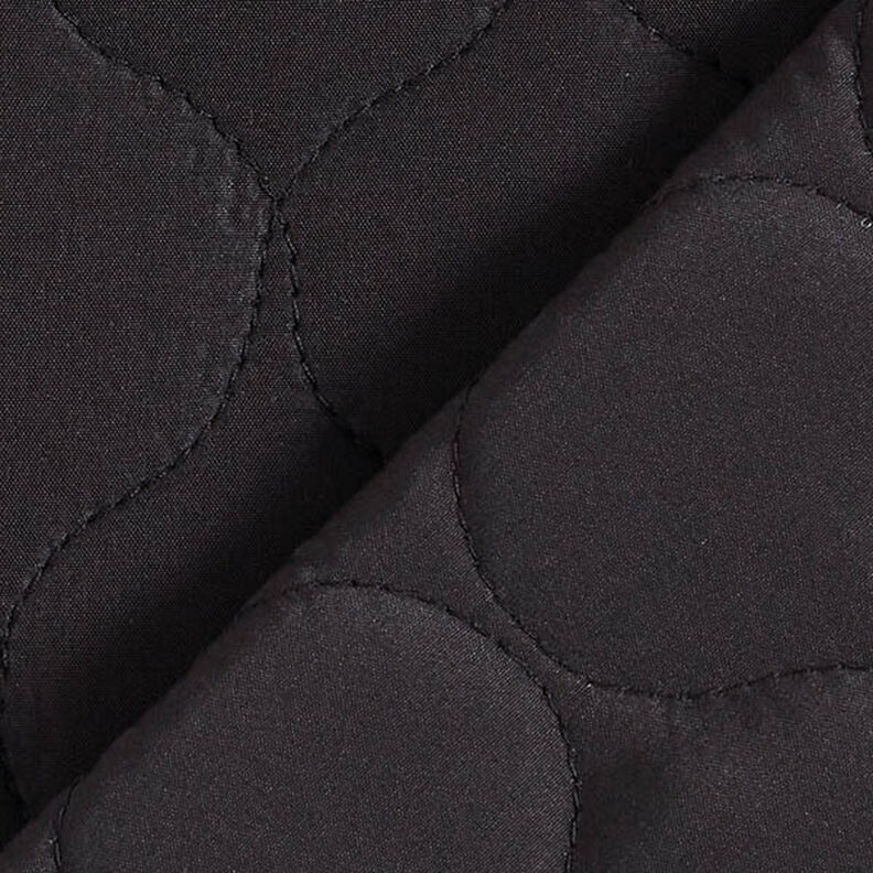 Quilted Fabric Circle Print – black,  image number 4