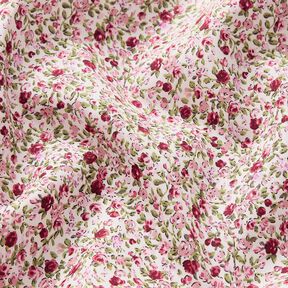Cotton Poplin Sea of Roses – ivory/light pink, 