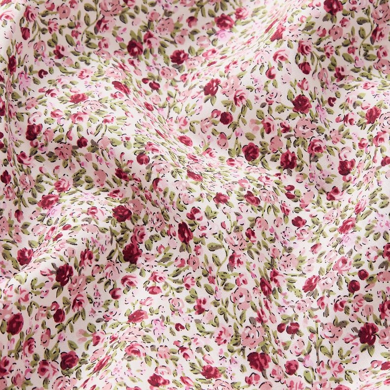 Cotton Poplin Sea of Roses – ivory/light pink, image number 2