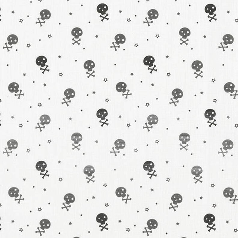 Organic Cotton Poplin skulls – offwhite,  image number 1