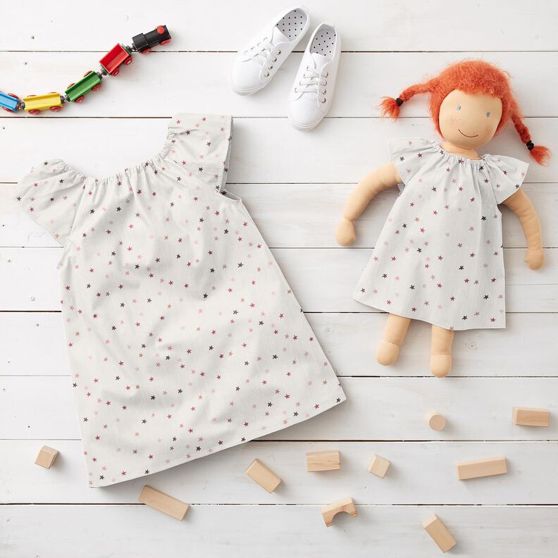 Cotton Poplin little stars – ivory, image number 5