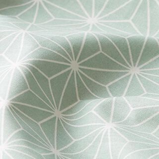 Cotton Cretonne Asanoha Japanese Stars – mint, 