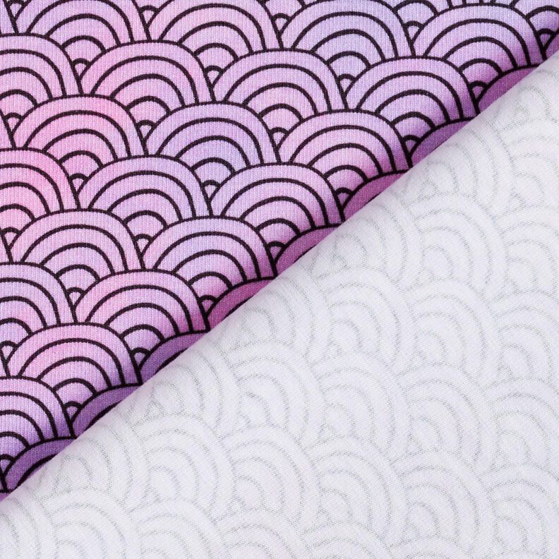 Cotton Jersey Manga rainbow Digital Print | by Poppy – pastel violet,  image number 4