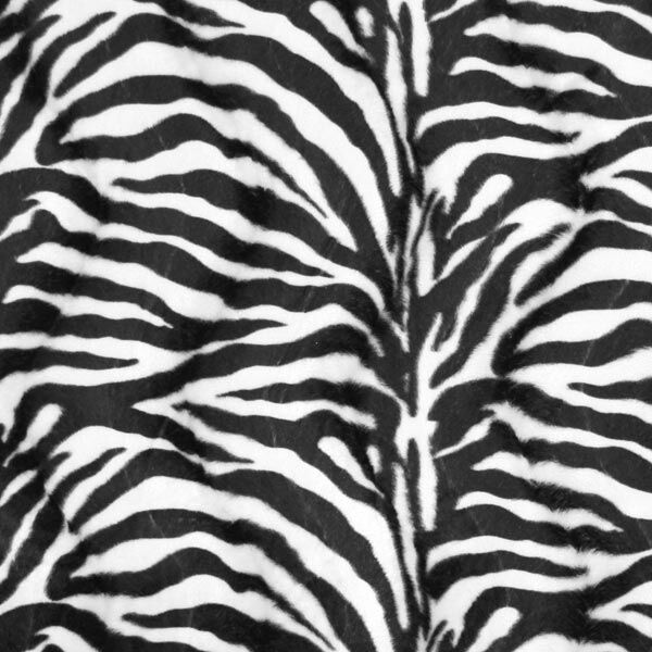Imitation fur zebra – black/white,  image number 1