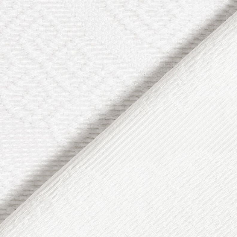Decor Fabric Jacquard decorative diamonds 275 cm – white, image number 4