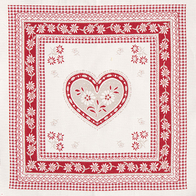 Decor Tapestry Fabric Alpine Magic Heart – carmine,  image number 1