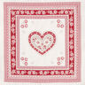 Decor Tapestry Fabric Alpine Magic Heart – carmine,  thumbnail number 1