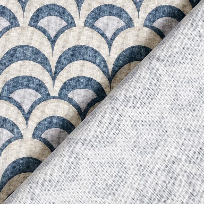 Cotton Poplin elegant arches – blue grey/light taupe,  image number 4