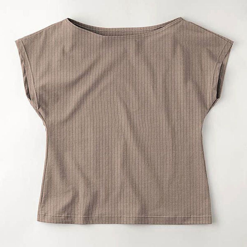 Plain ribbed jersey – medium brown,  image number 9