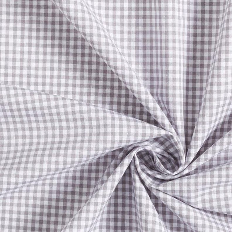 Cotton Poplin Small Gingham, yarn-dyed – grey/white,  image number 5