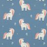 Cotton Jersey Sweet Glitter Unicorns – blue grey,  thumbnail number 1