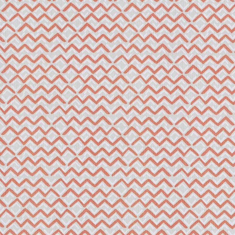 Cotton Cretonne Ethnic Zigzag – terracotta,  image number 1