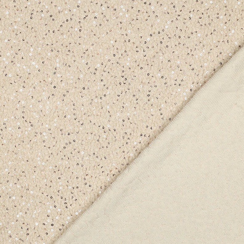Knit Bouclé Sequins Plain | Poppy Fabrics – cashew, image number 5