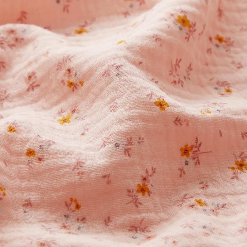 Double Gauze/Muslin romantic little flowers – rosé,  image number 2