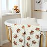 Cosy Fleece Doubleface friendly foxes – offwhite/brown,  thumbnail number 5