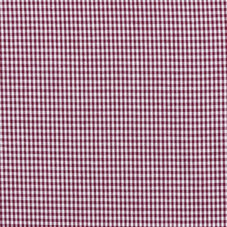 Cotton Poplin Mini check – burgundy/white,  image number 1