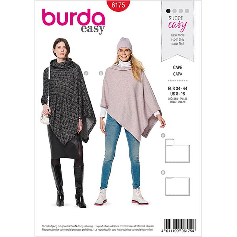 Cape, Burda 6175 | 34-44,  image number 1