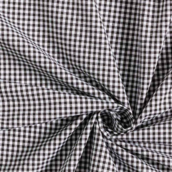 Cotton Poplin Small Gingham, yarn-dyed – black/white,  image number 5