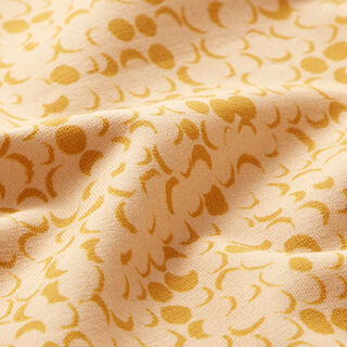GOTS French Terry Dots | Tula – sand/mustard, 