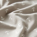 Cotton jersey, anchor – light grey, 